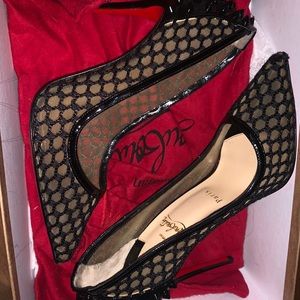 Authentic Christian Louboutin Guni Mesh Spike Pump